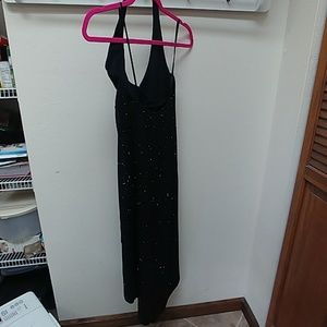 Hi low dark blue dress